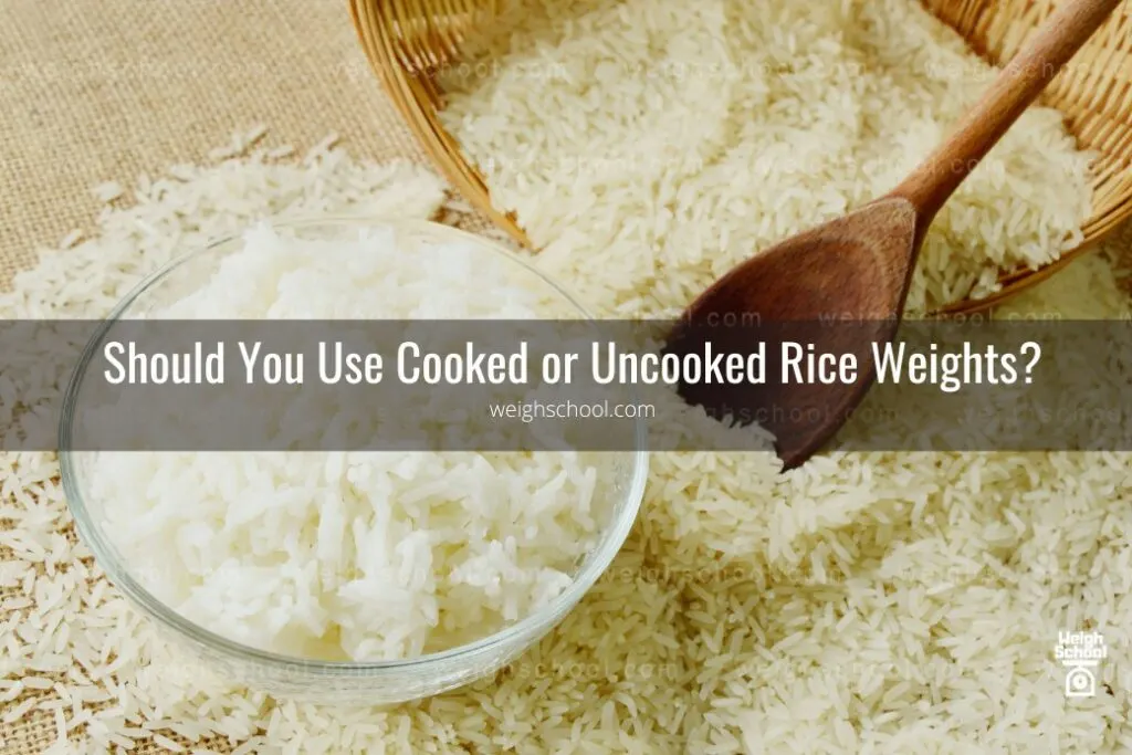 cooked and uncooked rice