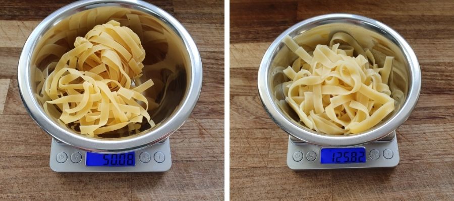 How Much Does 2 Oz of Pasta Weigh After Cooking 