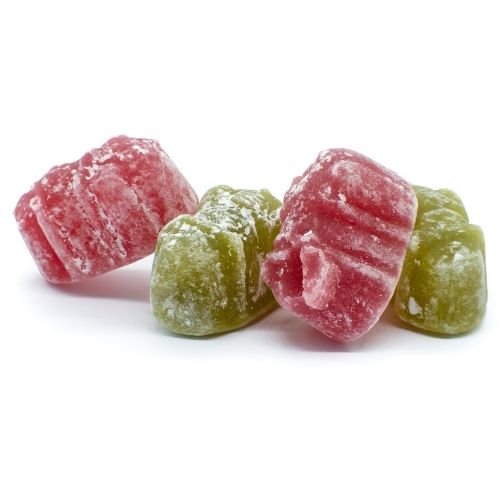 what one serving of jelly babies looks like - four jelly babies