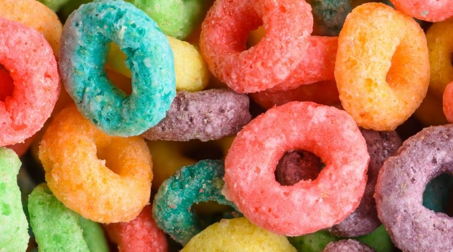close up of fruit loops