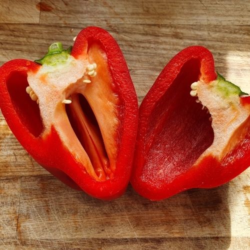 Image of the inside of a sweet pepper
