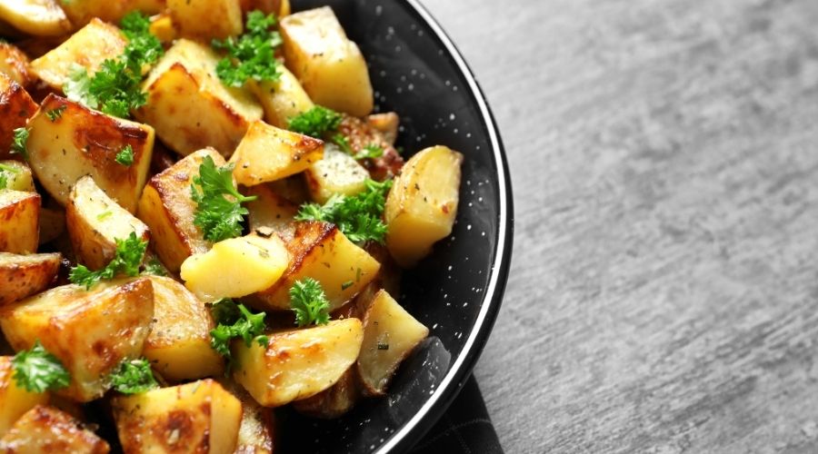 image to show what roasted diced potatoes look like